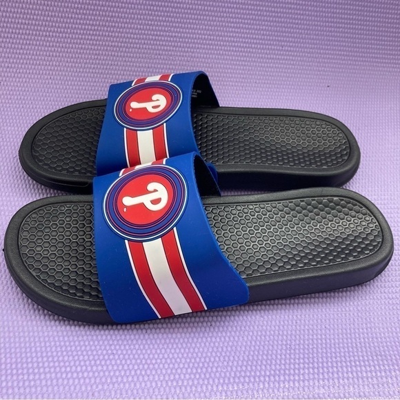 Philadelphia Phillies Men's Cropped Big Logo Flip Flop,Sandal , Slide XL - Picture 3 of 7